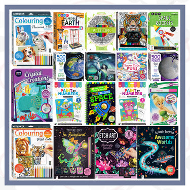 KIDS ASSORTED 6 ACTIVITY BOOKS & PUZZLES BOX FOR $30 #MSSBOX78